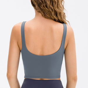 Cropped Scoop Neck Active Tank Top - A Better You