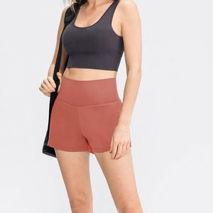 Wide Waistband Sports Shorts with Pockets - A Better You