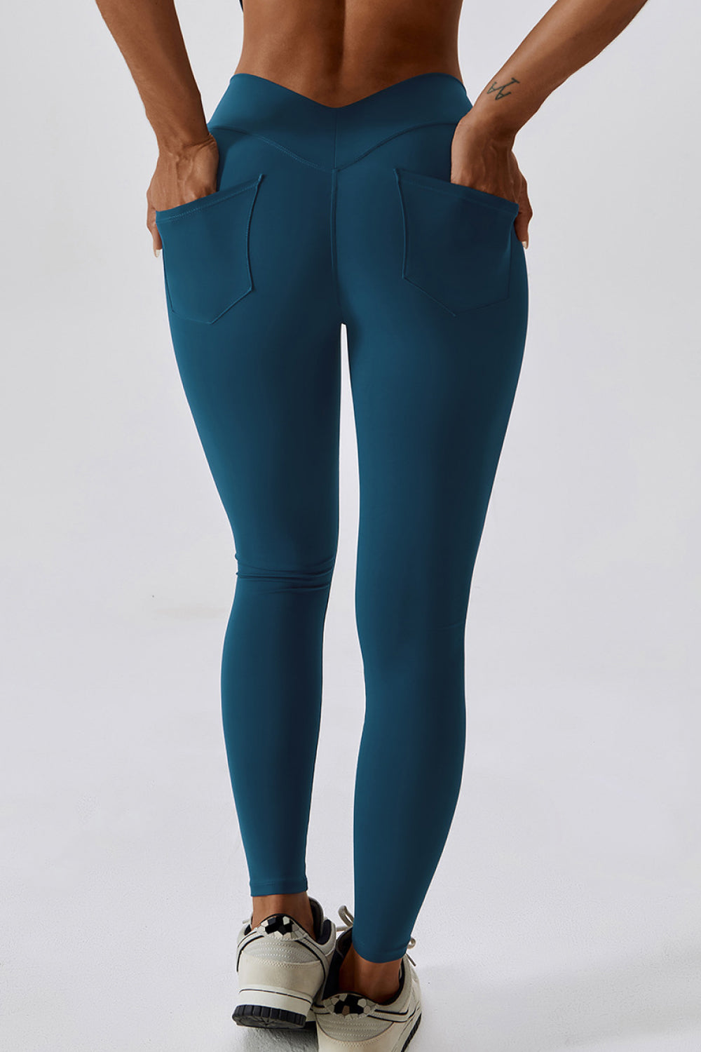 Wide Waistband Slim Fit Back Pocket Sports Leggings – A Better You