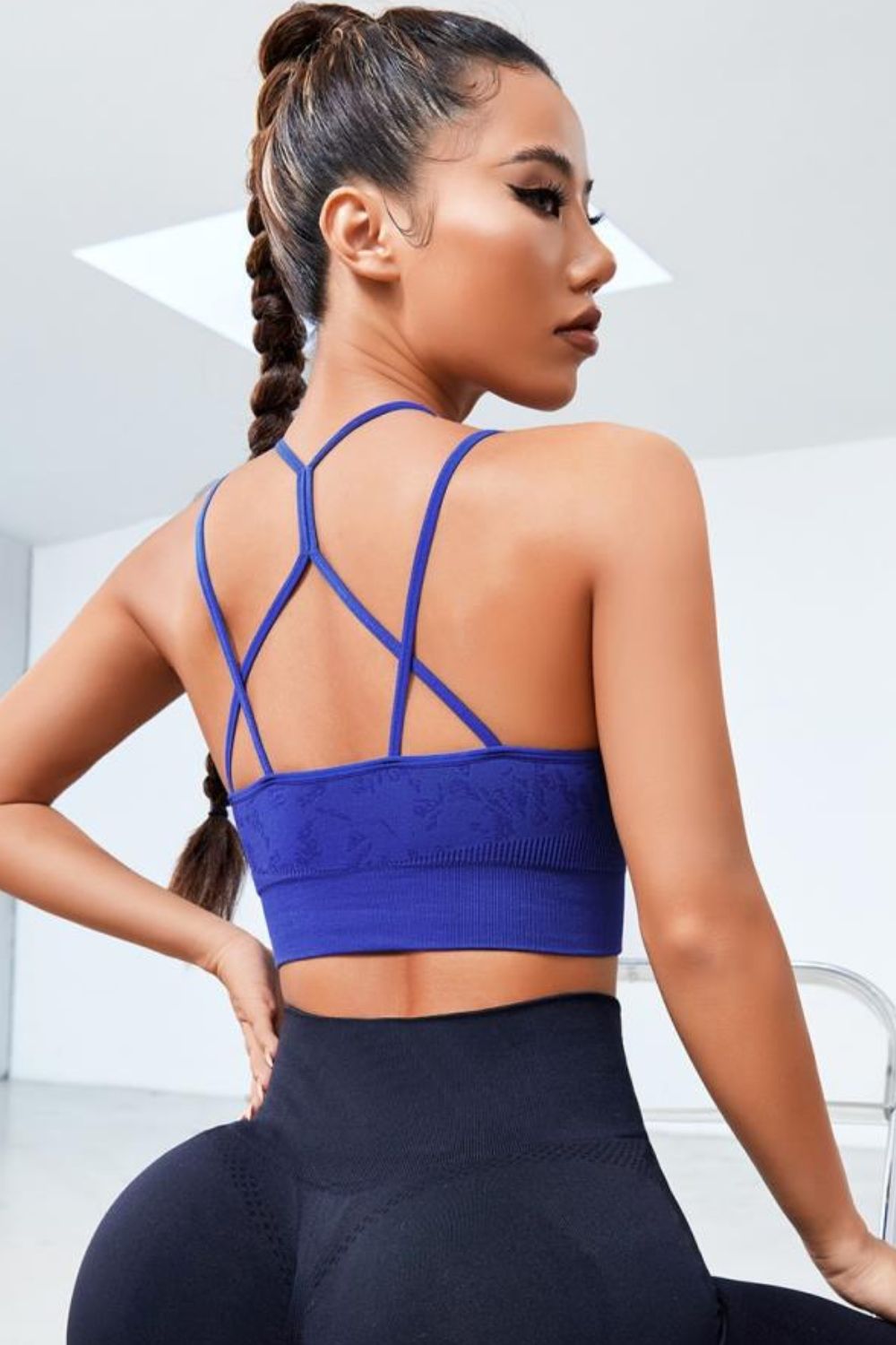 Strappy Scoop Neck Sports Bra - A Better You